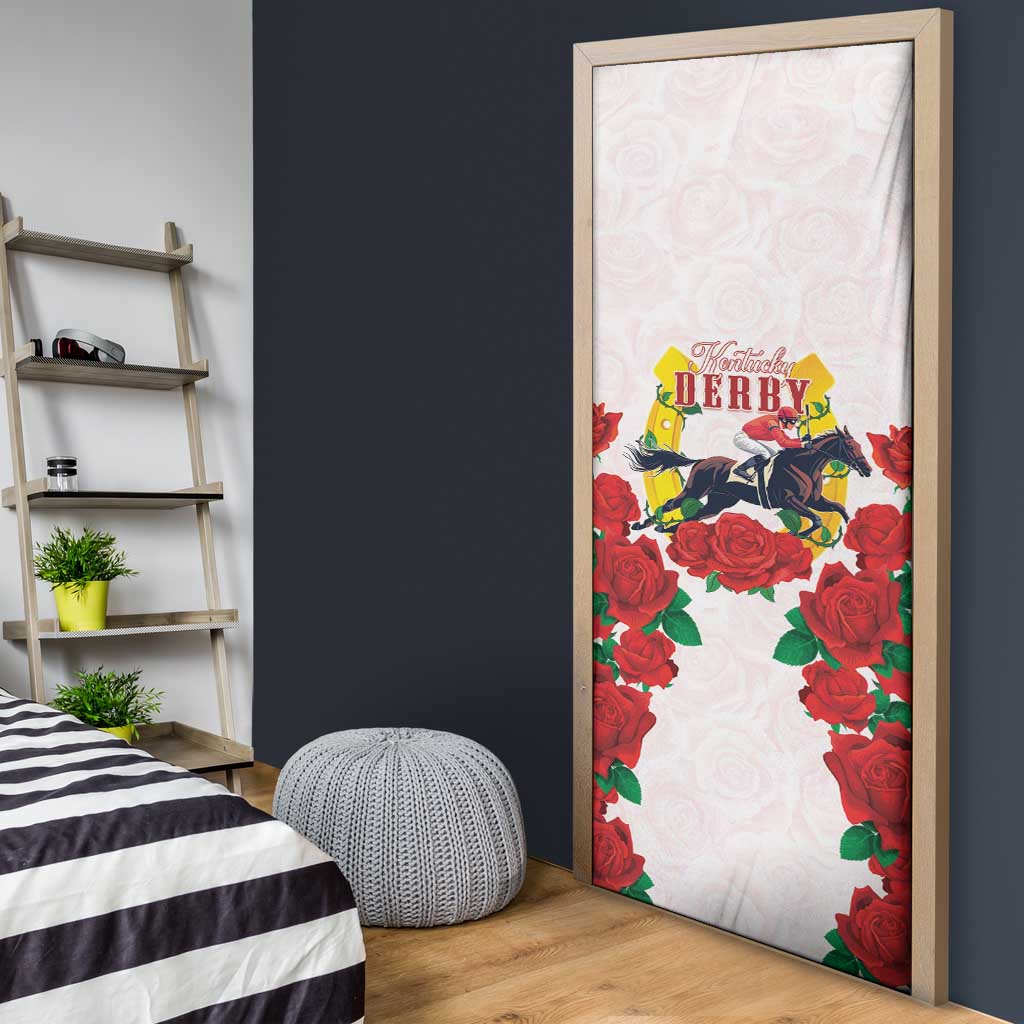 Kentucky Horse Racing Door Cover Rose Floral