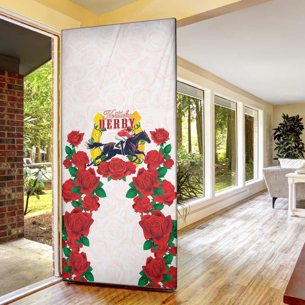 Kentucky Horse Racing Door Cover Rose Floral