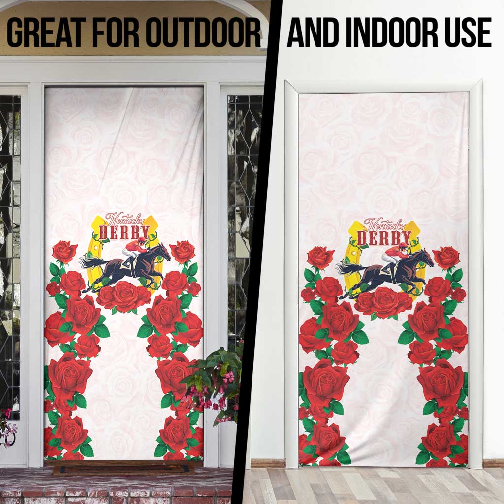Kentucky Horse Racing Door Cover Rose Floral