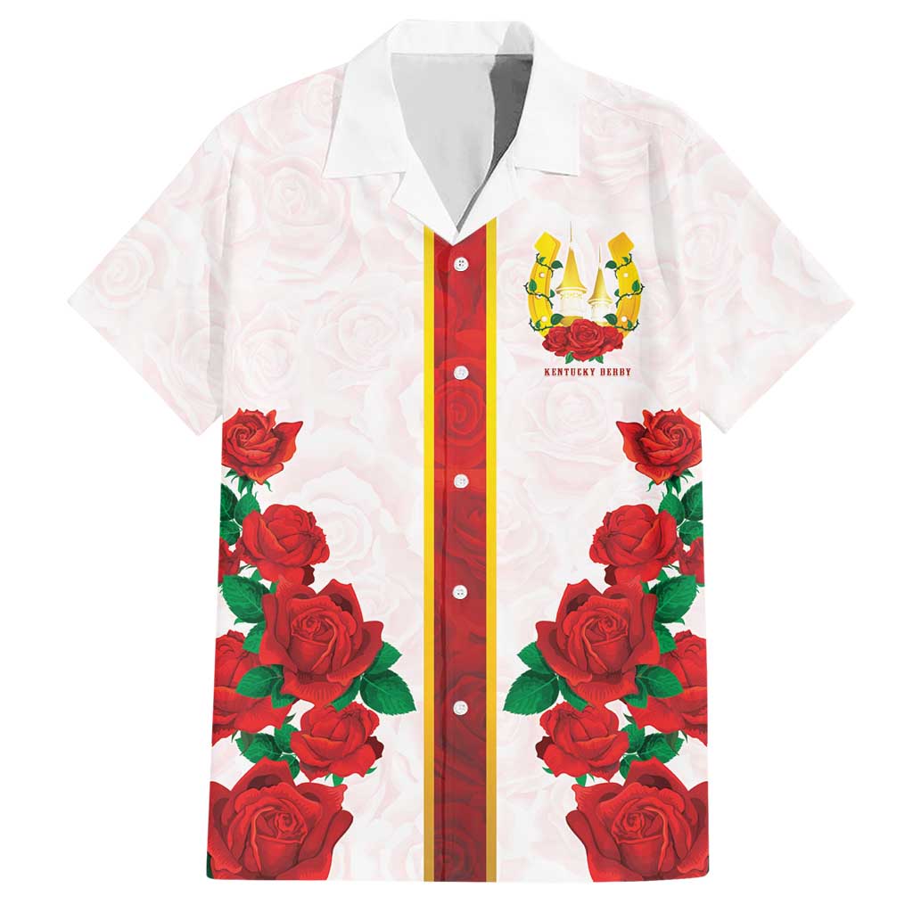 Kentucky Horse Racing Hawaiian Shirt Rose Floral