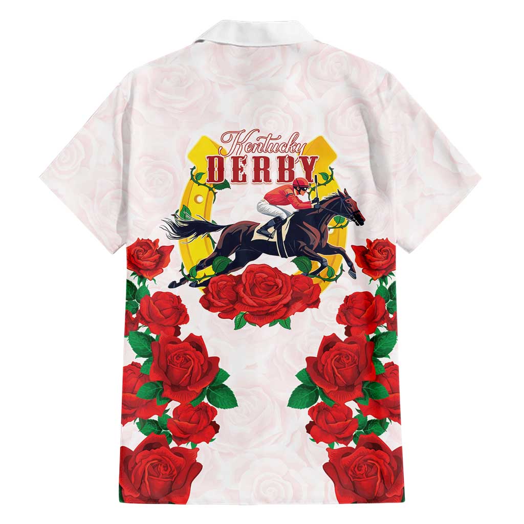 Kentucky Horse Racing Hawaiian Shirt Rose Floral