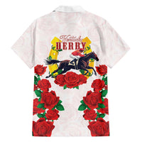 Kentucky Horse Racing Hawaiian Shirt Rose Floral