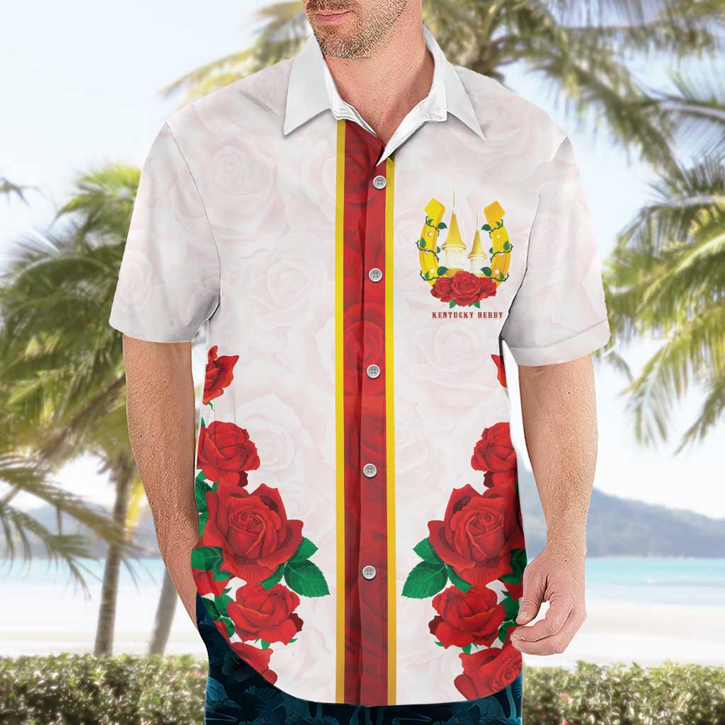 Kentucky Horse Racing Hawaiian Shirt Rose Floral