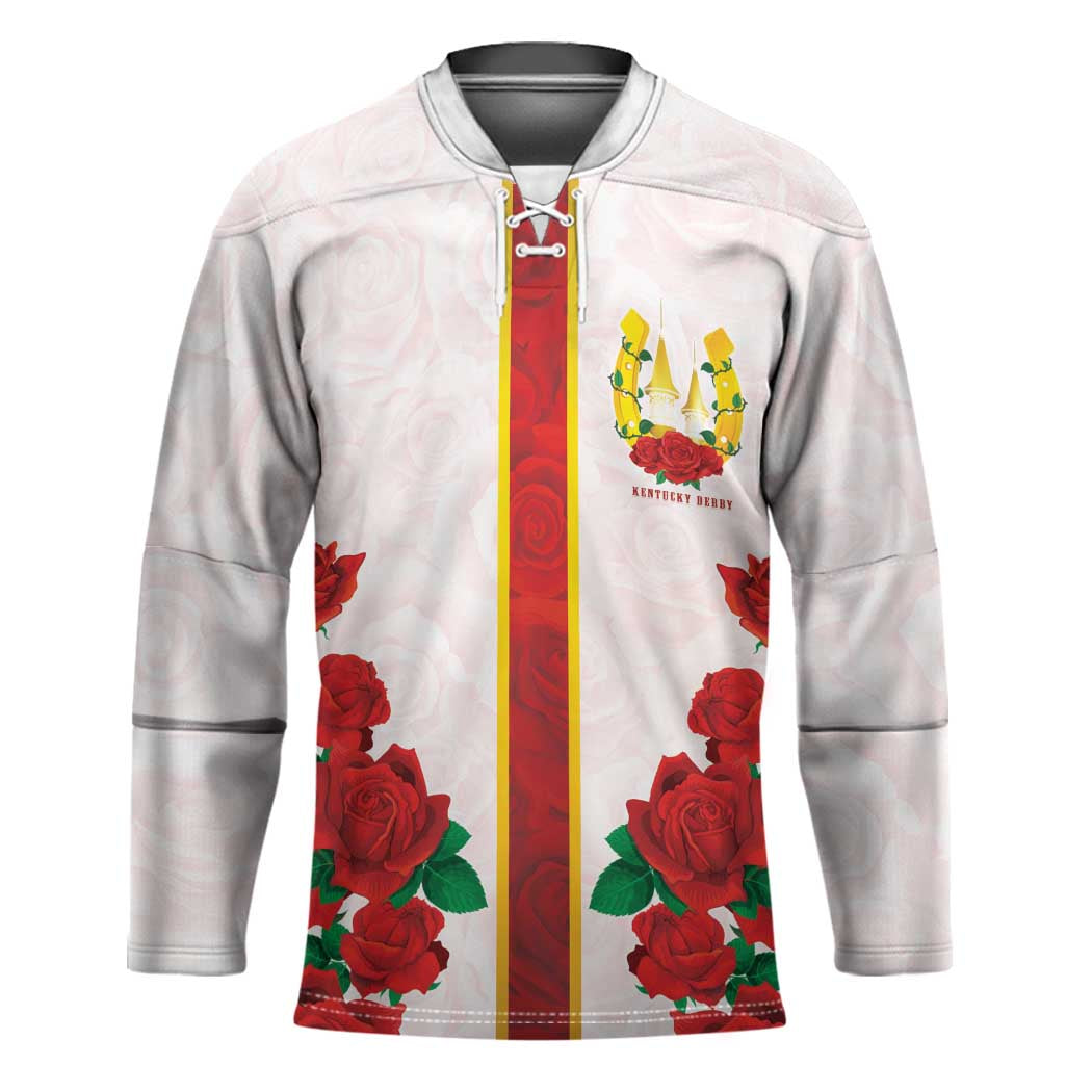 Kentucky Horse Racing Hockey Jersey Rose Floral