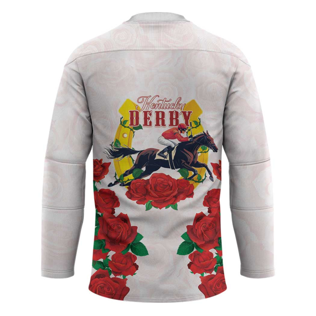 Kentucky Horse Racing Hockey Jersey Rose Floral