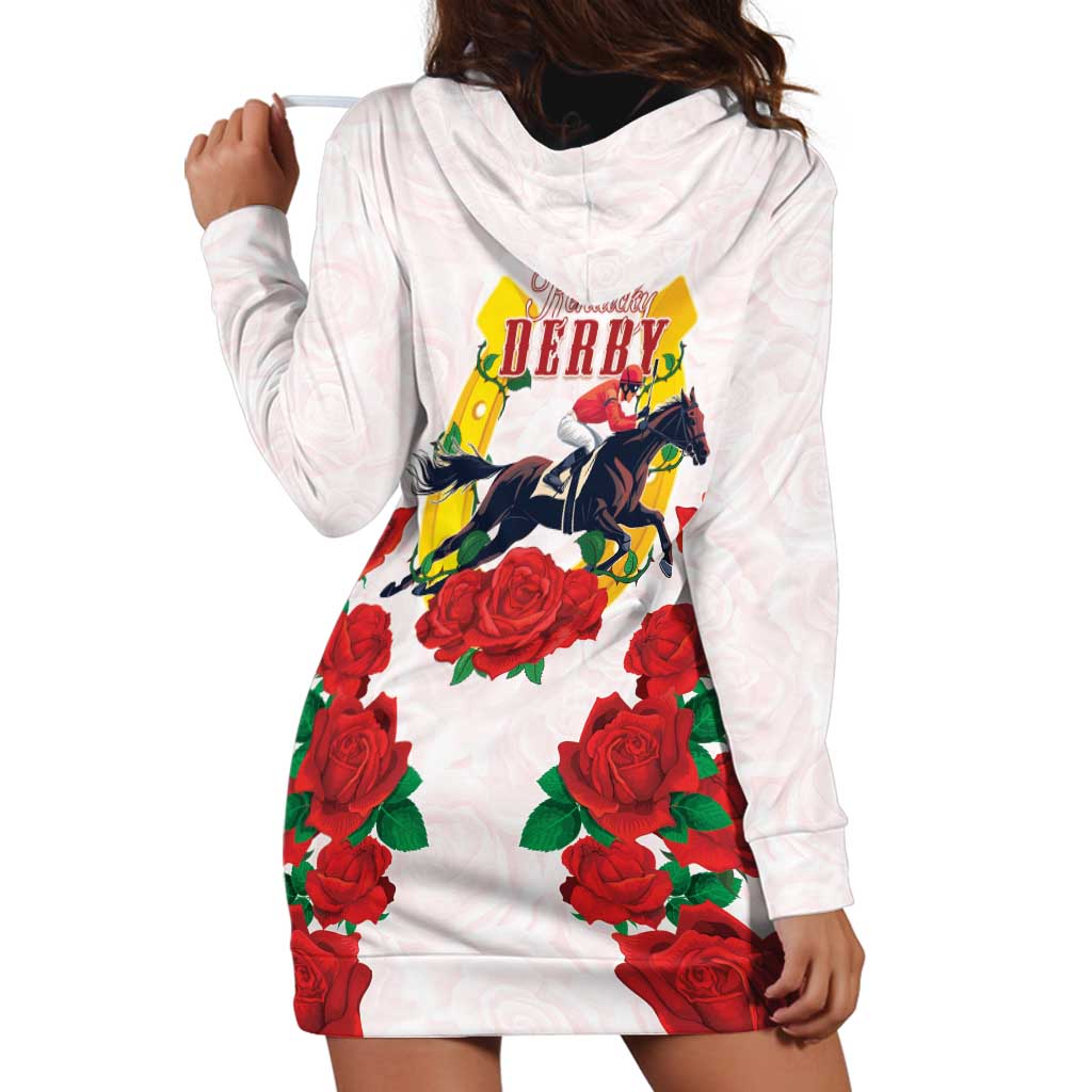 Kentucky Horse Racing Hoodie Dress Rose Floral