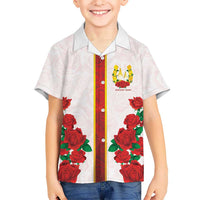 Kentucky Horse Racing Kid Hawaiian Shirt Rose Floral