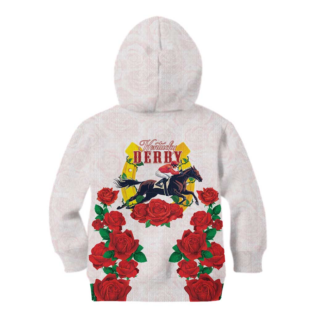 Kentucky Horse Racing Kid Hoodie Rose Floral