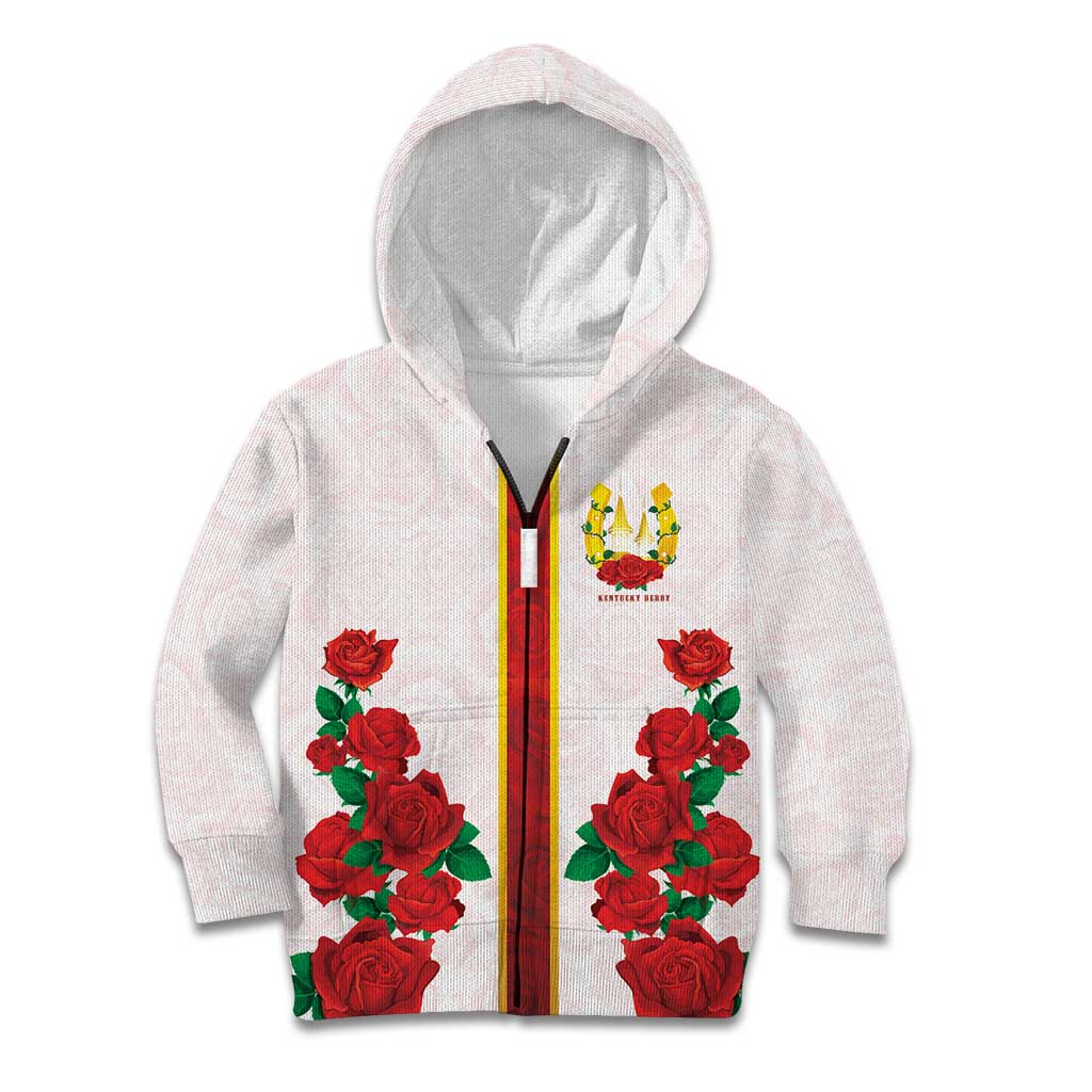 Kentucky Horse Racing Kid Hoodie Rose Floral