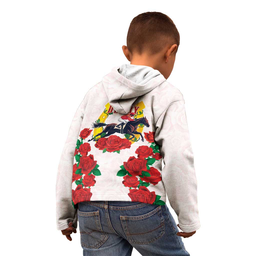 Kentucky Horse Racing Kid Hoodie Rose Floral