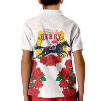 Kentucky Horse Racing Kid Polo Shirt Rose Floral