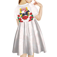 Kentucky Horse Racing Kid Short Sleeve Dress Rose Floral