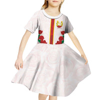 Kentucky Horse Racing Kid Short Sleeve Dress Rose Floral