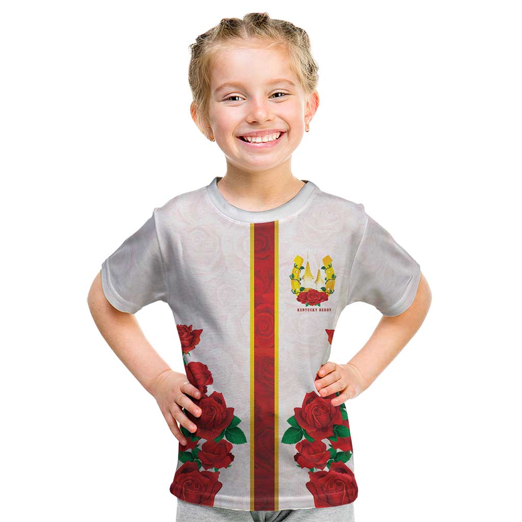 Kentucky Horse Racing Kid T Shirt Rose Floral