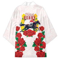 Kentucky Horse Racing Kimono Rose Floral