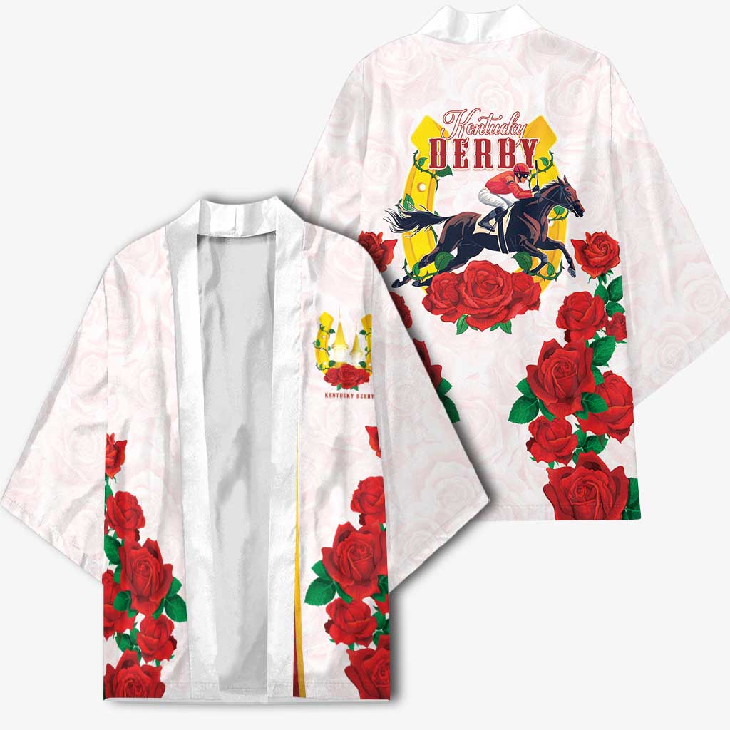 Kentucky Horse Racing Kimono Rose Floral