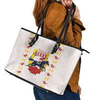 Kentucky Horse Racing Leather Tote Bag Rose Floral