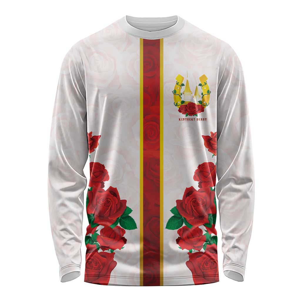 Kentucky Horse Racing Long Sleeve Shirt Rose Floral