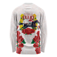 Kentucky Horse Racing Long Sleeve Shirt Rose Floral
