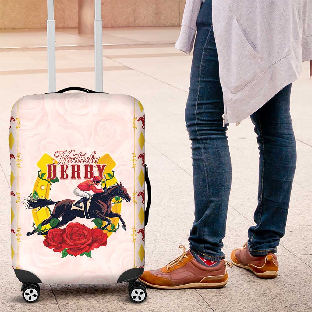 Kentucky Horse Racing Luggage Cover Rose Floral