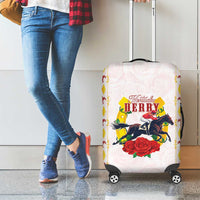 Kentucky Horse Racing Luggage Cover Rose Floral