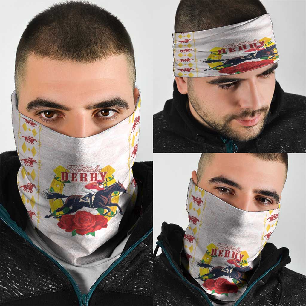 Kentucky Horse Racing Neck Gaiter Rose Floral