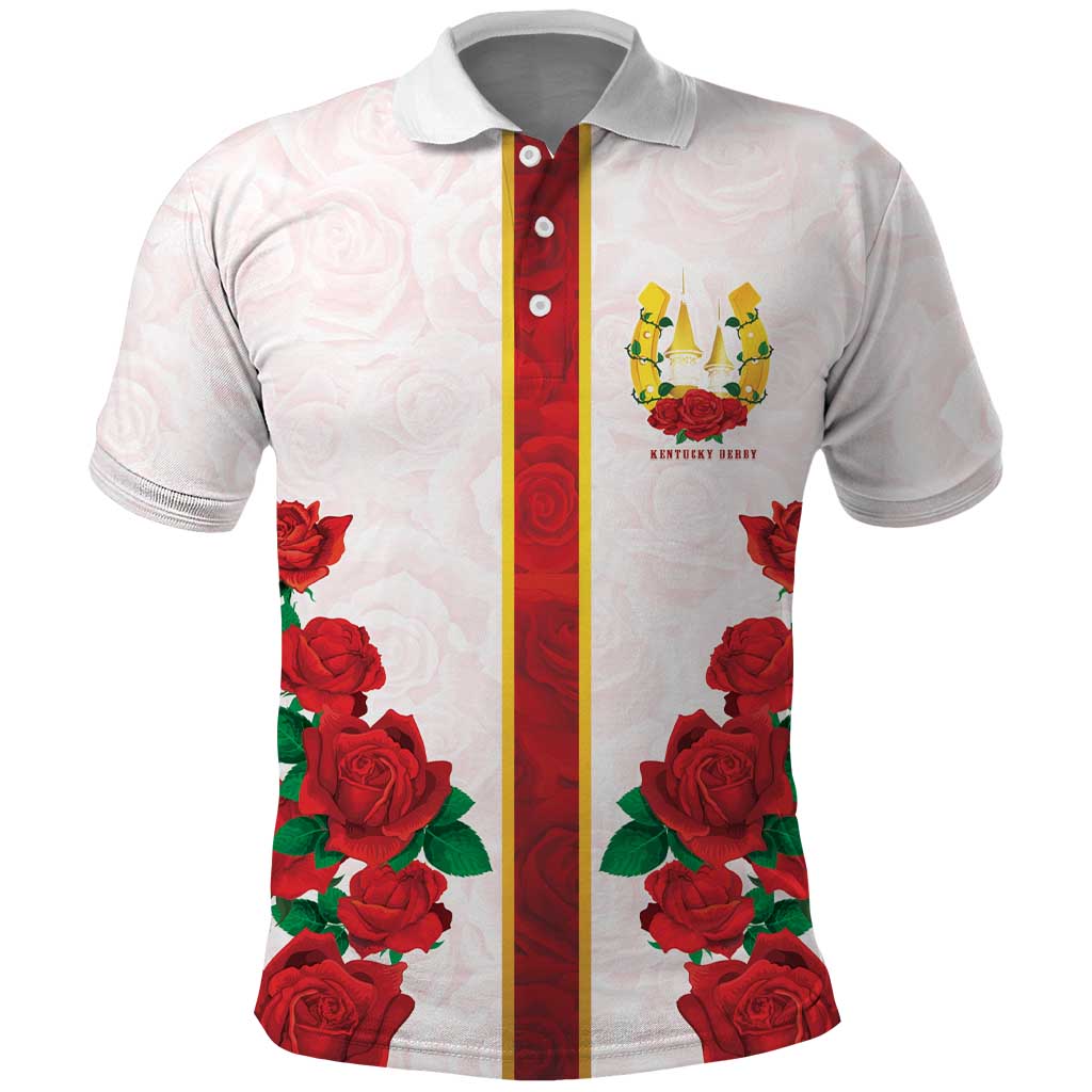 Kentucky Horse Racing Polo Shirt Rose Floral