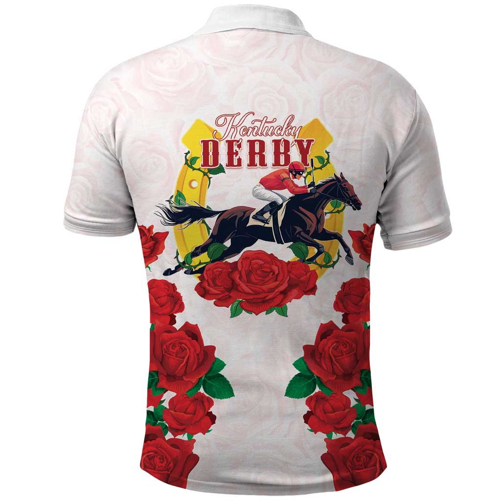 Kentucky Horse Racing Polo Shirt Rose Floral