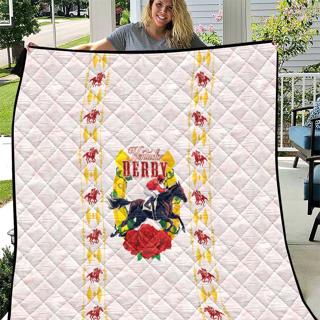Kentucky Horse Racing Quilt Rose Floral