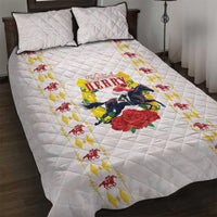 Kentucky Horse Racing Quilt Bed Set Rose Floral