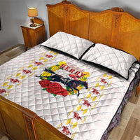 Kentucky Horse Racing Quilt Bed Set Rose Floral