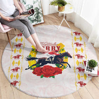 Kentucky Horse Racing Round Carpet Rose Floral