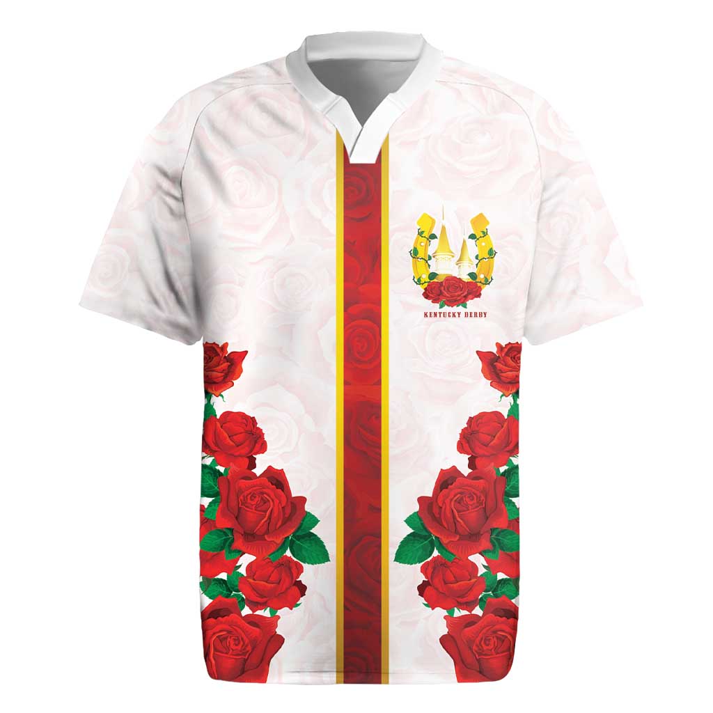 Kentucky Horse Racing Rugby Jersey Rose Floral