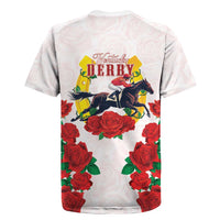 Kentucky Horse Racing Rugby Jersey Rose Floral