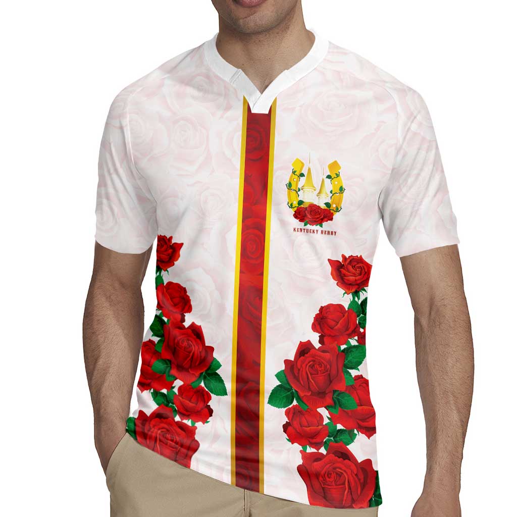 Kentucky Horse Racing Rugby Jersey Rose Floral