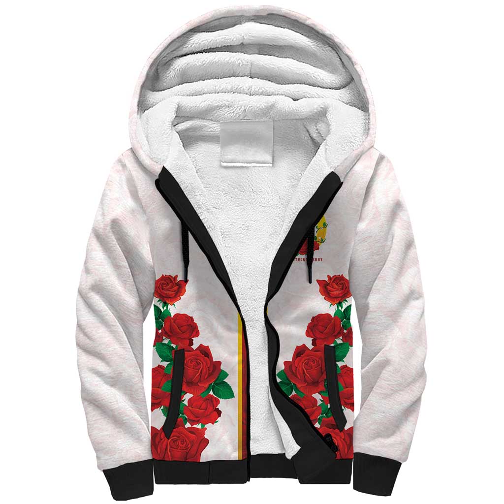 Kentucky Horse Racing Sherpa Hoodie Rose Floral