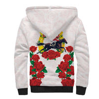 Kentucky Horse Racing Sherpa Hoodie Rose Floral