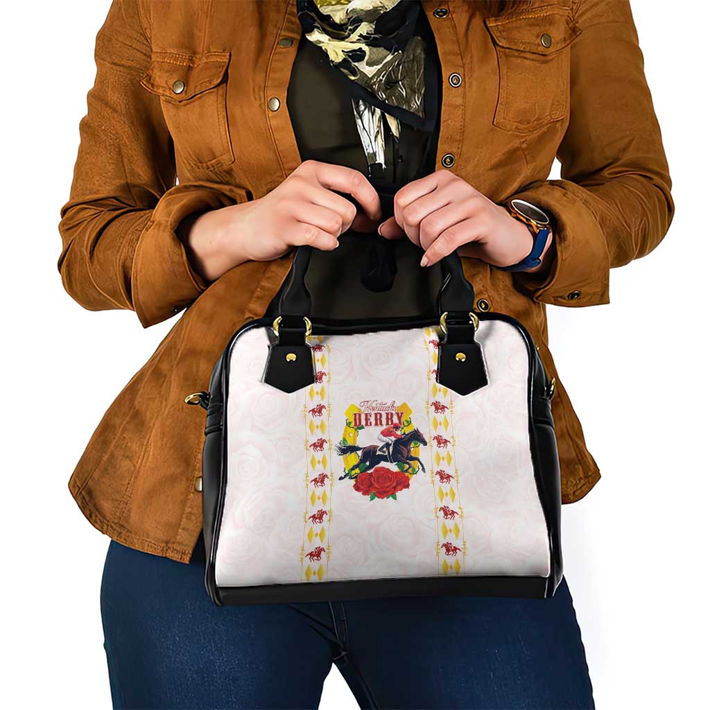 Kentucky Horse Racing Shoulder Handbag Rose Floral