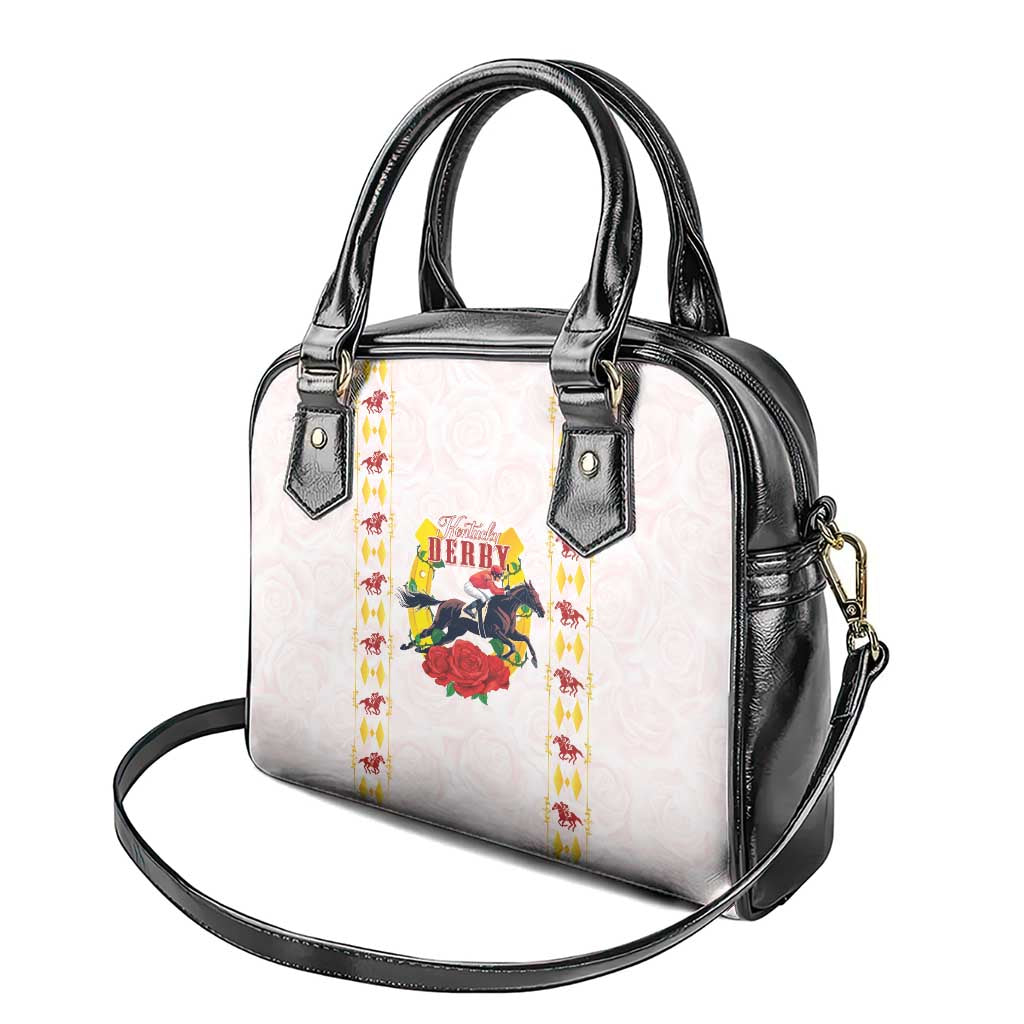 Kentucky Horse Racing Shoulder Handbag Rose Floral
