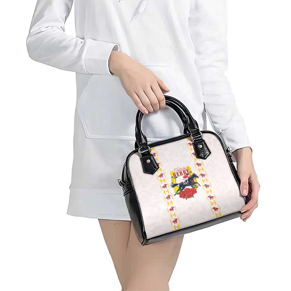 Kentucky Horse Racing Shoulder Handbag Rose Floral
