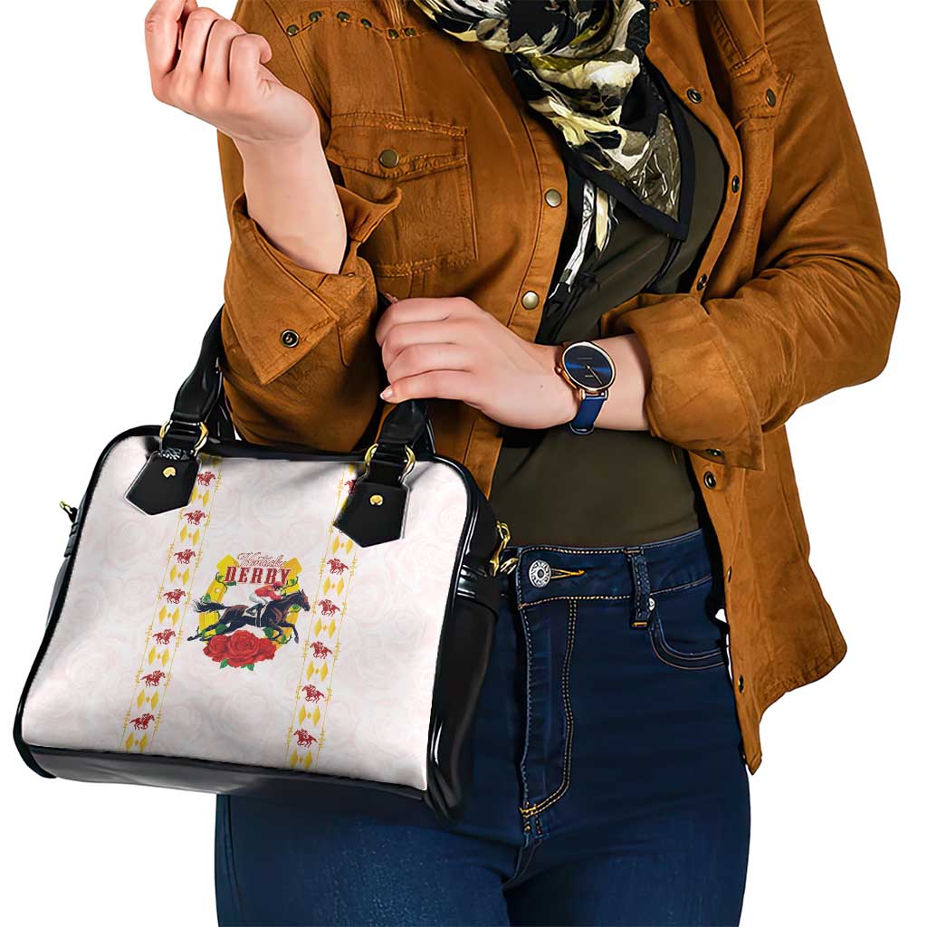 Kentucky Horse Racing Shoulder Handbag Rose Floral