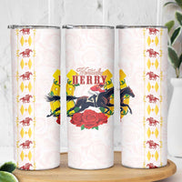 Kentucky Horse Racing Skinny Tumbler Rose Floral
