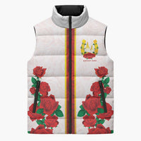 Kentucky Horse Racing Sleeveless Puffer Jacket Rose Floral