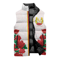 Kentucky Horse Racing Sleeveless Puffer Jacket Rose Floral