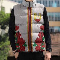 Kentucky Horse Racing Sleeveless Puffer Jacket Rose Floral