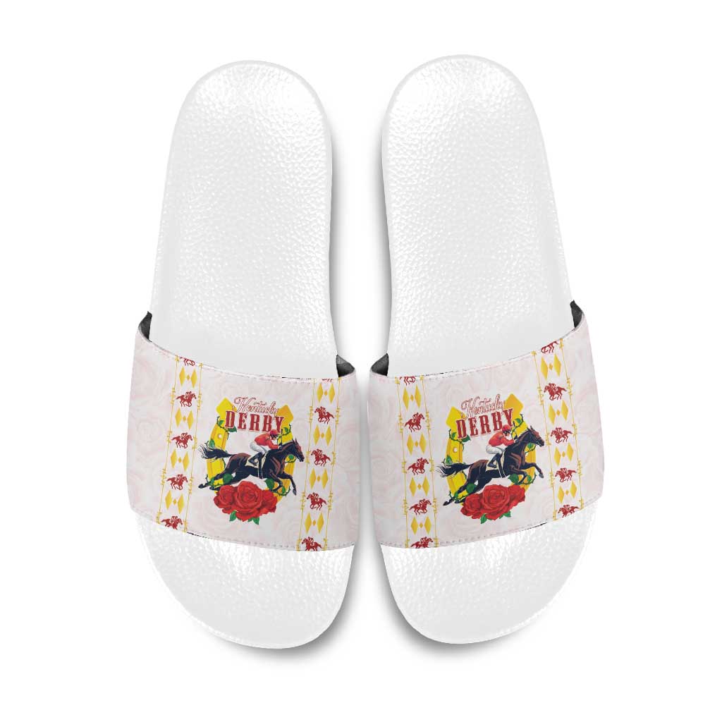 Kentucky Horse Racing Slide Sandals Rose Floral