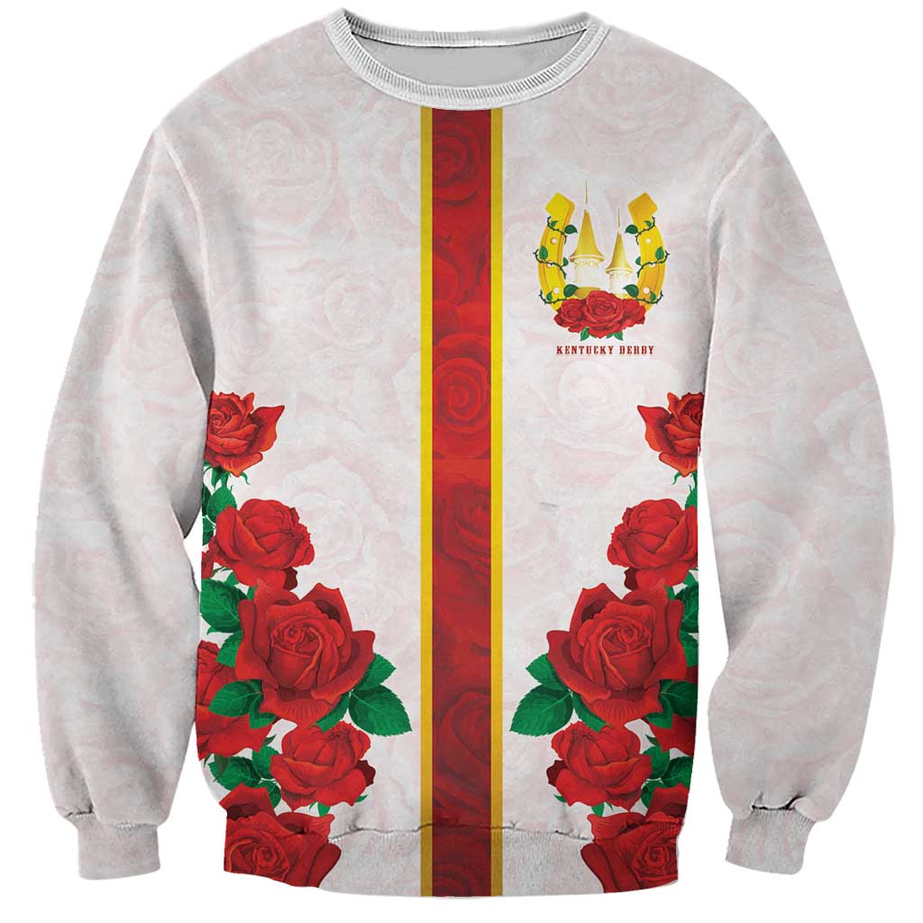 Kentucky Horse Racing Sweatshirt Rose Floral