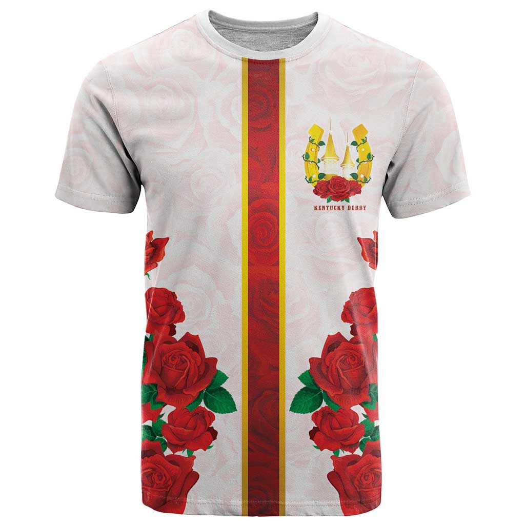 Kentucky Horse Racing T Shirt Rose Floral