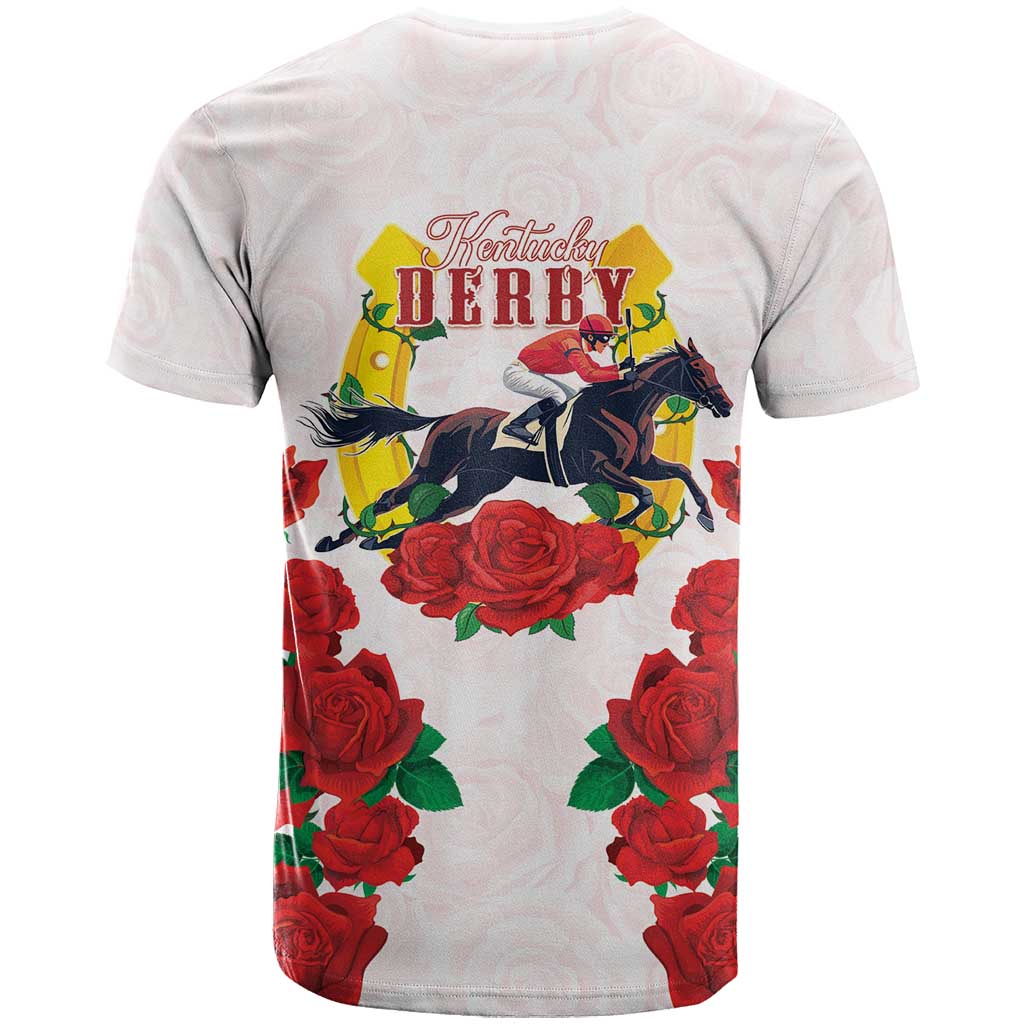 Kentucky Horse Racing T Shirt Rose Floral