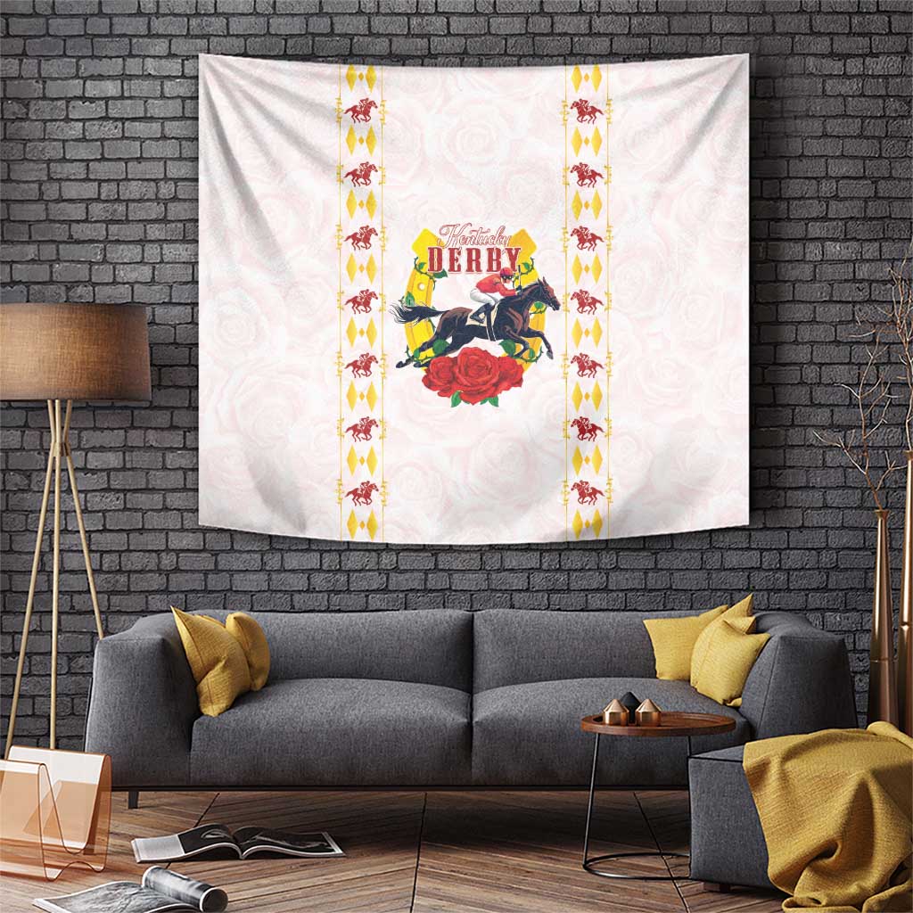 Kentucky Horse Racing Tapestry Rose Floral